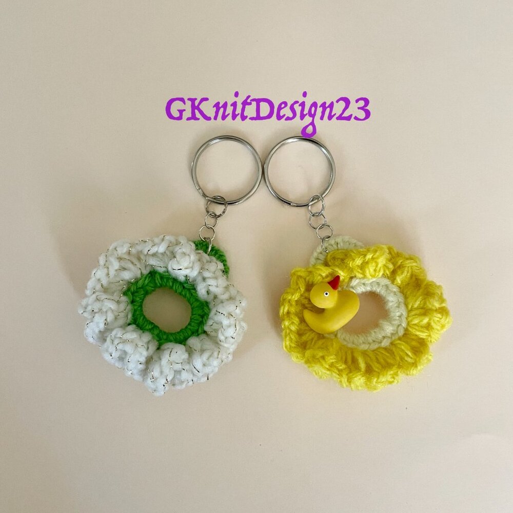 2 Handmade Keychain, Lightweight Charms, Backpack Charms, Crochet Gift Set